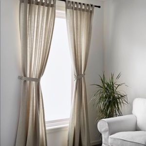 IKEA Lenda Curtains - Light Beige